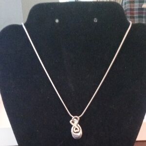 Elegant Silver Infinity Pendant Necklace